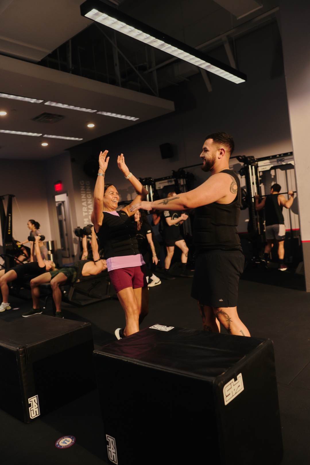 Group fitness class at F45 Training Domain Austin
